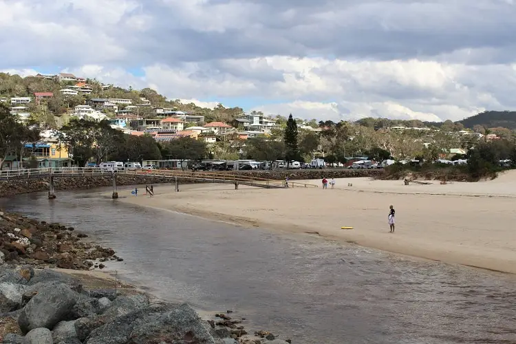 River and beach at Crescent Head, NSW.