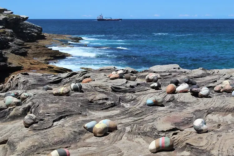 Eggs on the 2016 Sculptures by the Sea, Sydney.