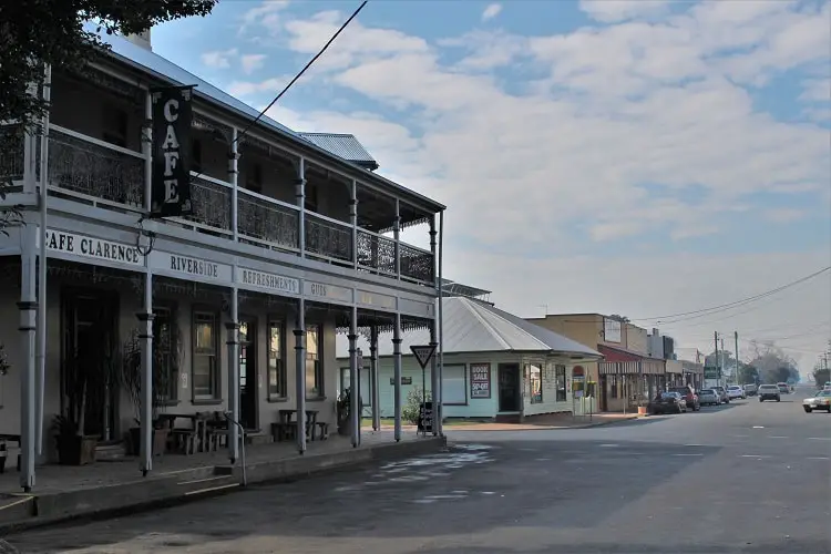 Ulmarra Hotel and historical buildings in Ulmarra, North Coast NSW.