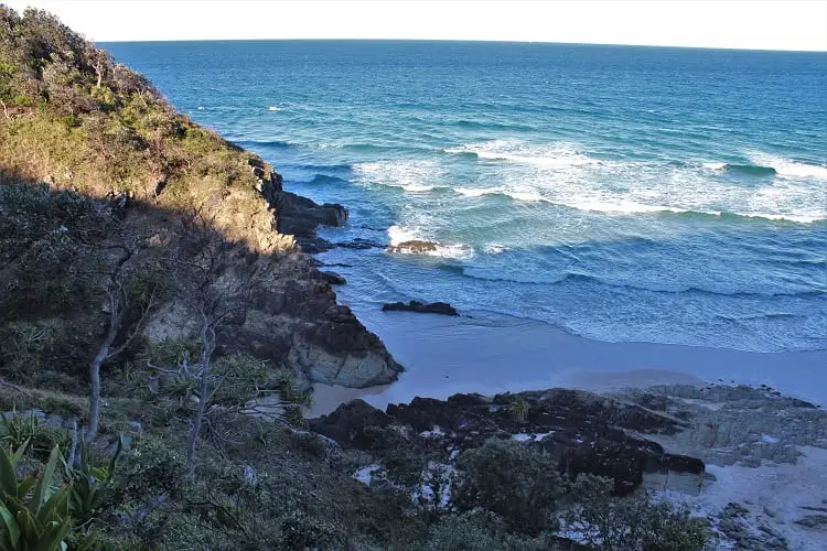 Looking down at Whites Beach NSW.