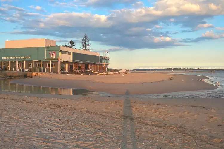 Georges River Sailing Club at Sandringham Beach, Sydney.