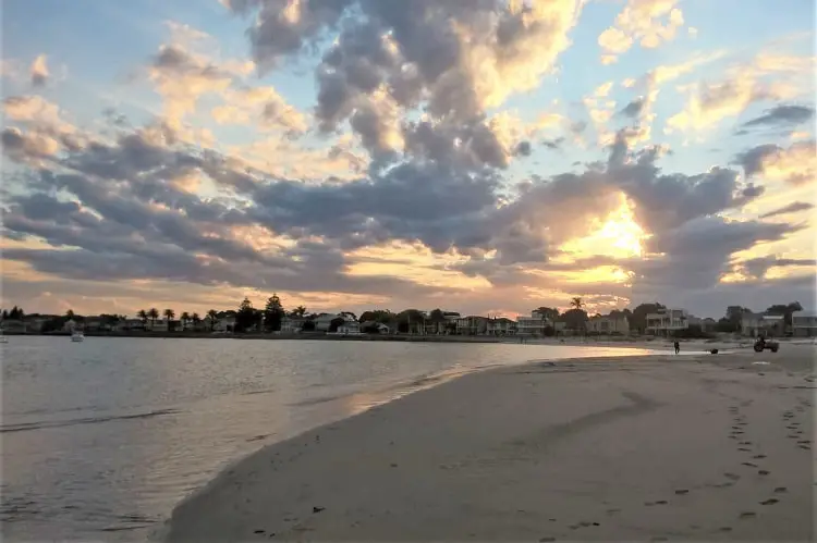 Beautiful sunset at the beach in Sandringham, Sydney, Australia.