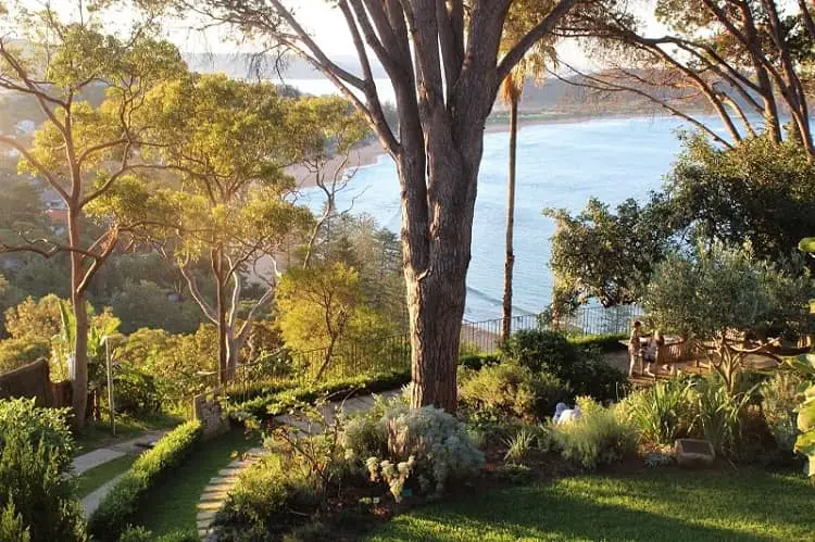 Stunning view of Palm Beach from the Bible Garden in Sydney.