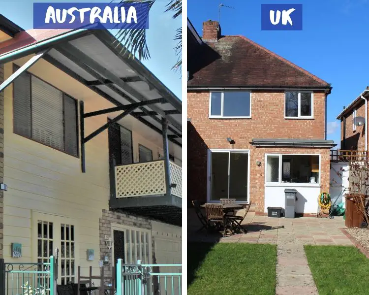 Eaves on an Australian home compared to on a UK home.