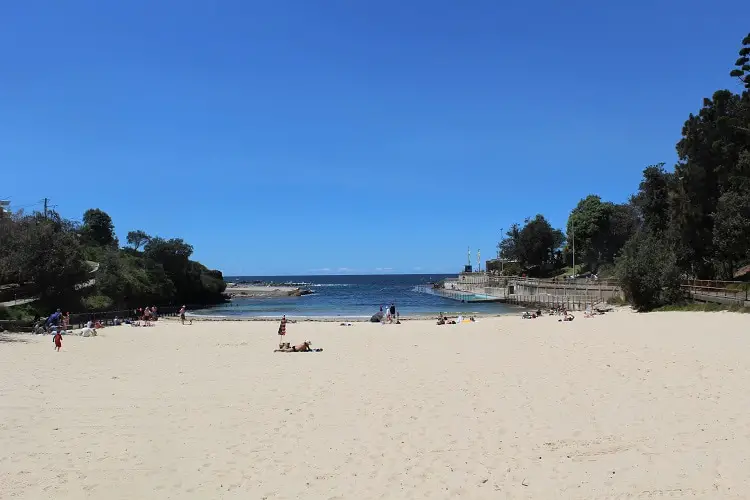 Small Clovelly Beach in Sydney, Australia on a sunny day.
