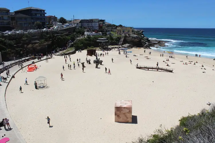Stunning Tamarama Beach in Sydney during Sculpture by the Sea.