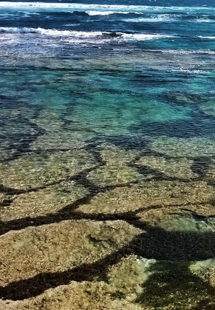 Amazing patchy water in the ocean near Perth, WA.