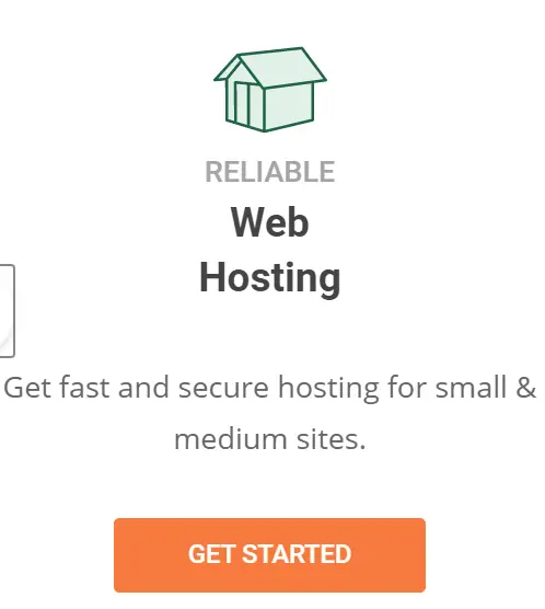 Screenshot of how to buy a domain and get website hosting with Siteground.