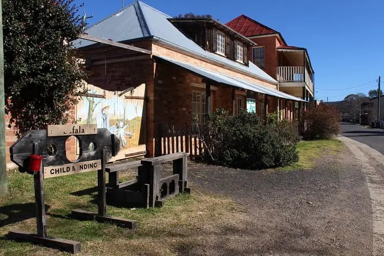 Child stocks in historic Sofala, New South Wales.