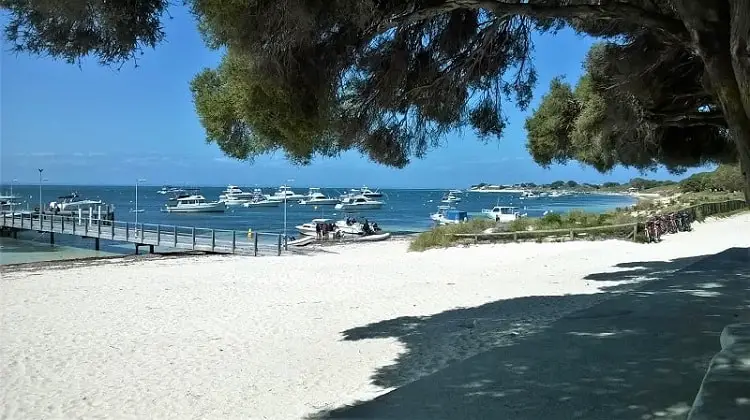 Thompson Bay Beach viewed from Hotel Rottnest.