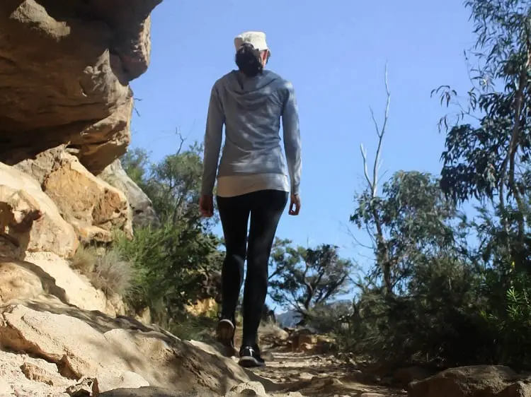 Lisa Bull hiking in the Blue Mountains, Sydney.