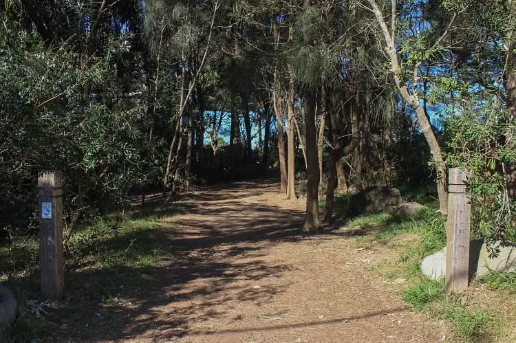 Entrance to Bangalley walk in Avalon Beach, Sydney.