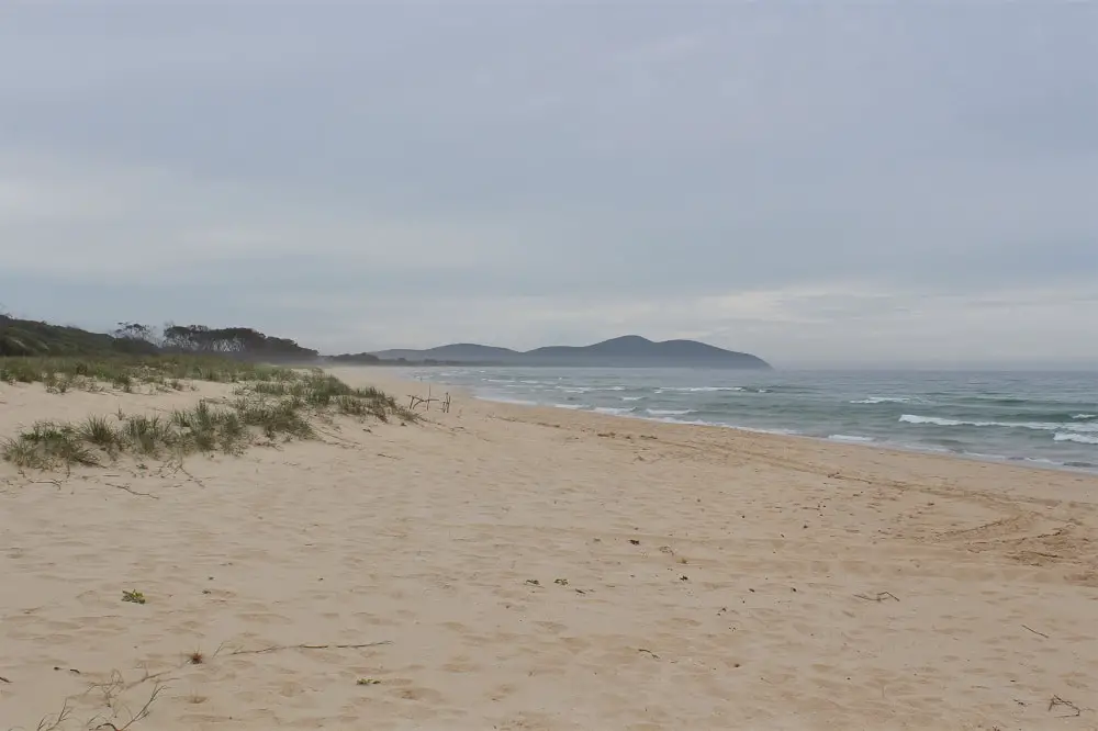 Huge, empty Seven Mile Beach on the Barrington Coast.