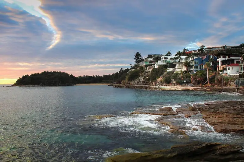 Shelley Beach, Sydney, at sunrise.