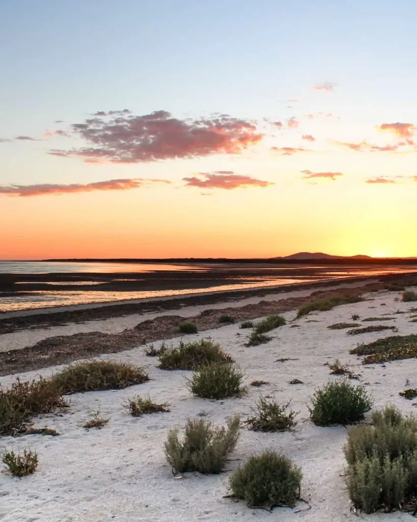 Phenomenal burnt orange sunset at the beach in Whyalla, South Australia.