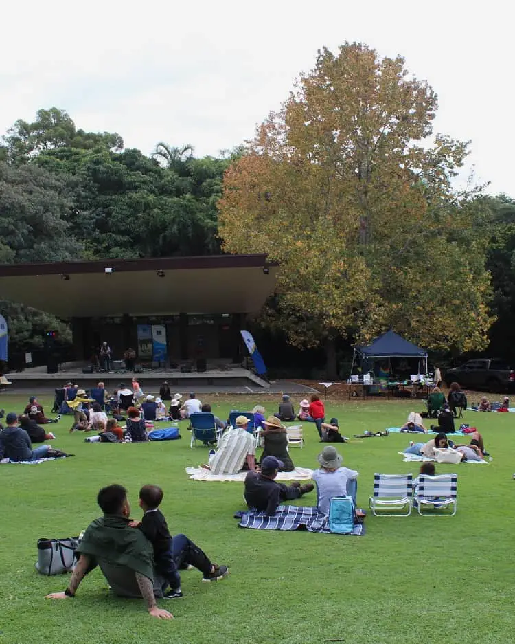 Entertainment in Brisbane's Botanic Gardens.