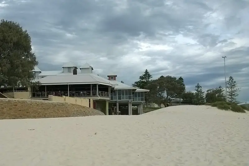 Grey clouds at City Beach in Perth.