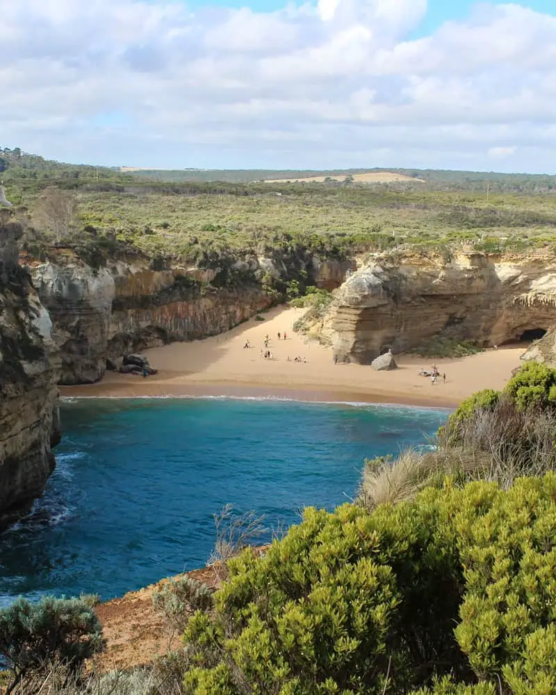 A beach on the Great Ocean Road.