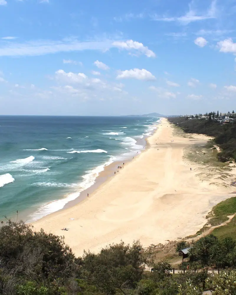 Beautiful Sunshine Beach in Noosa, Queensland.