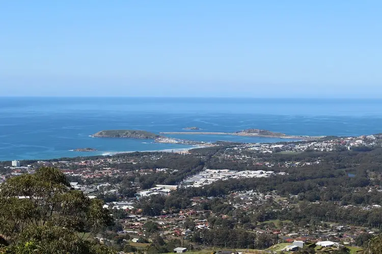 View from Sealy Lookout in Coffs Harbour, NSW.